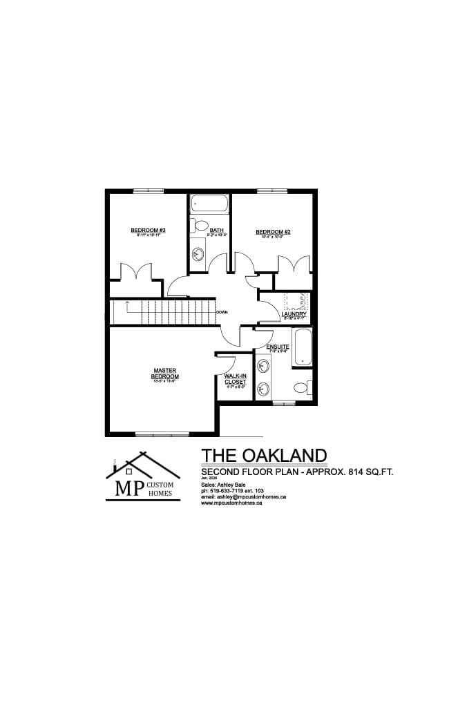The Oakland — Second Floor plan