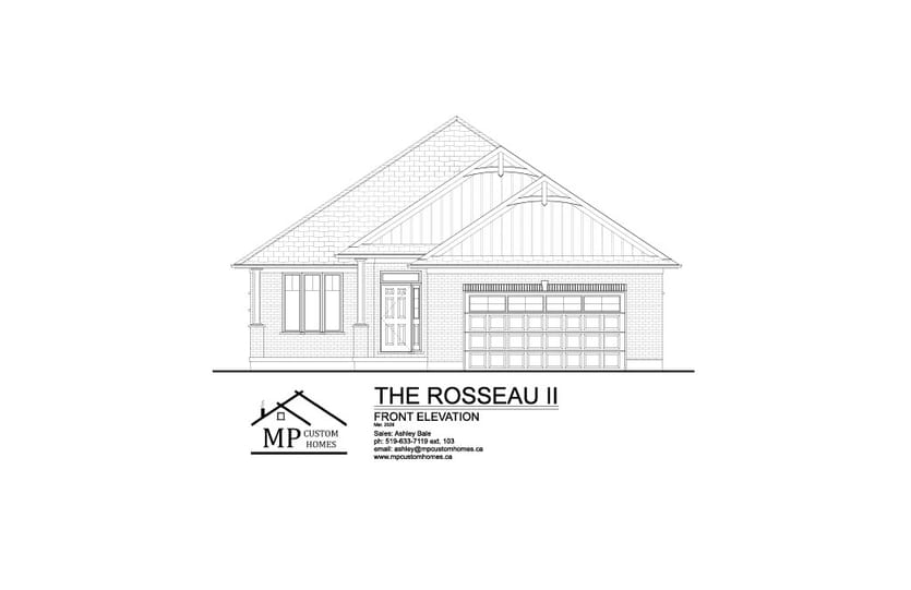 The Rosseau II — Front Elevation plan
