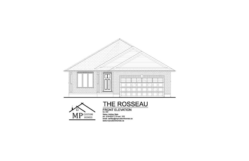 The Rosseau I — Front Elevation plan