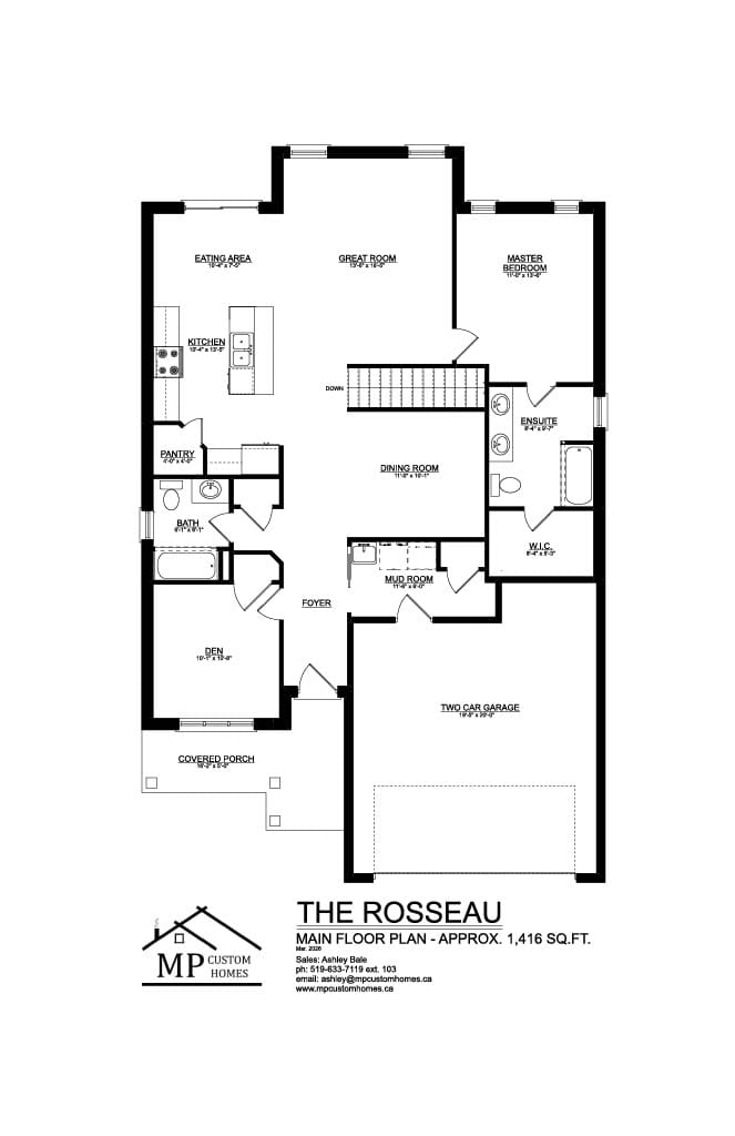 The Rosseau I — Main Floor plan