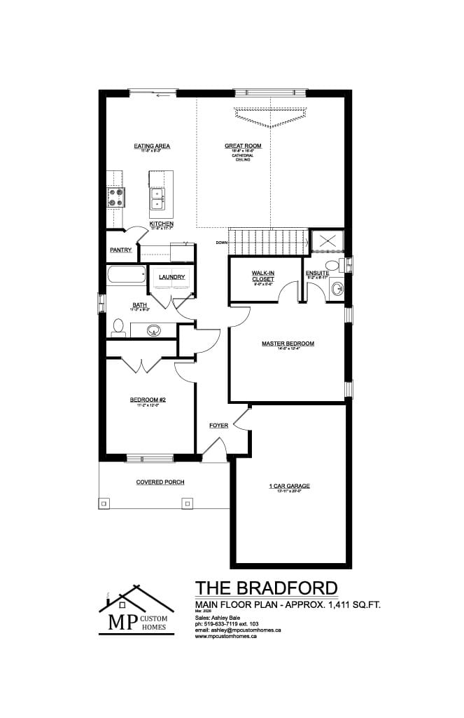 The Bradford — Main Floor plan
