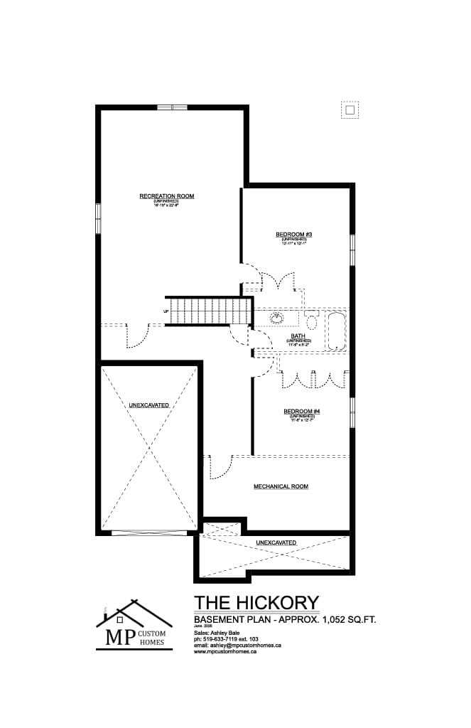 The Hickory — Basement plan