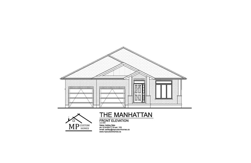 The Manhattan — Front Elevation plan