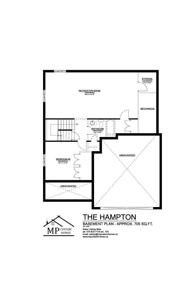 The Hampton — Basement plan
