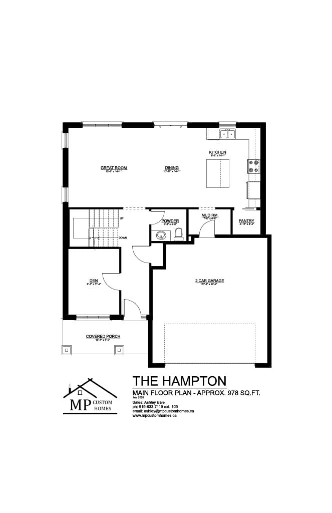 The Hampton — Main Floor plan