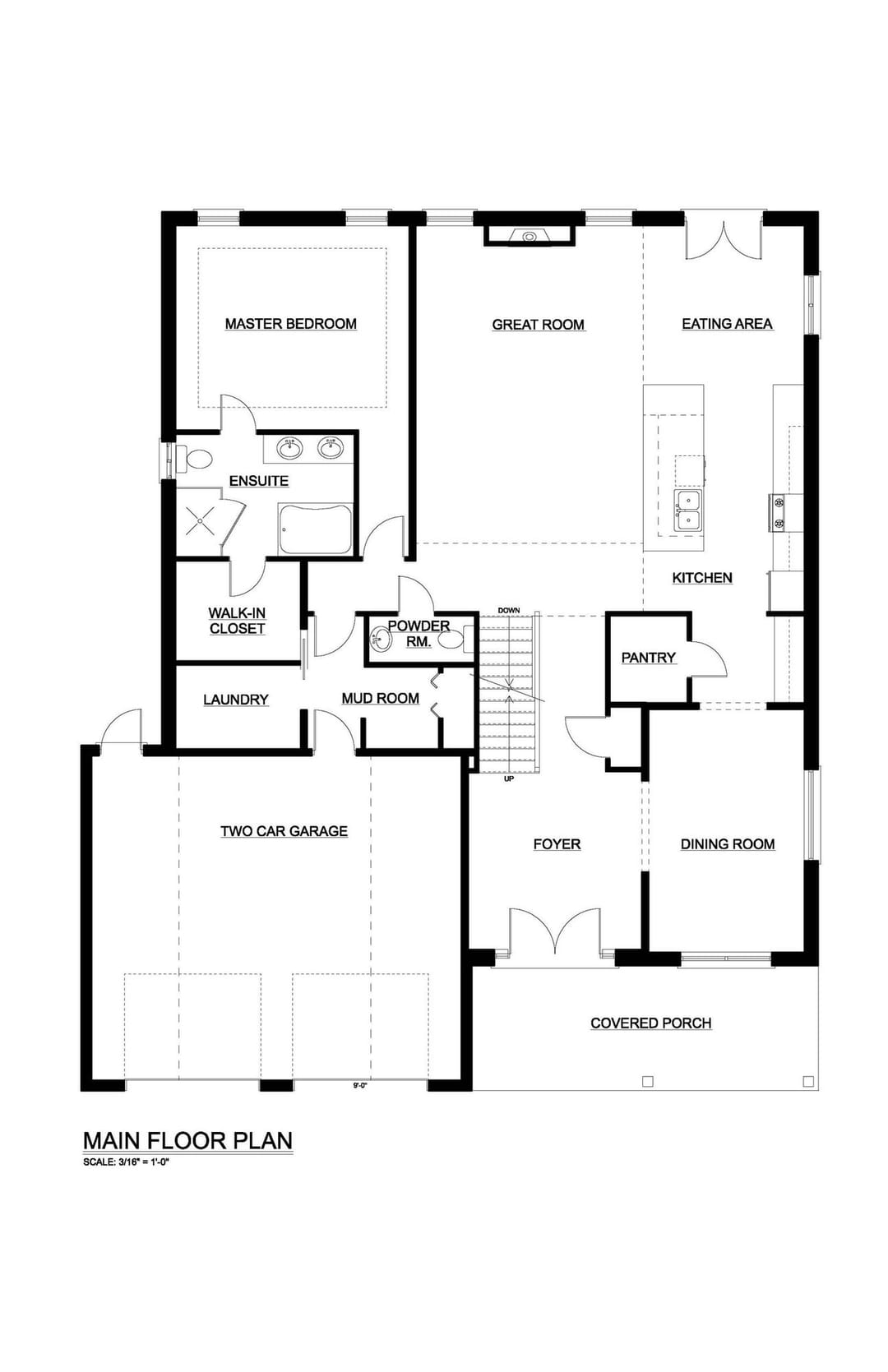 The Remington — Main Floor plan