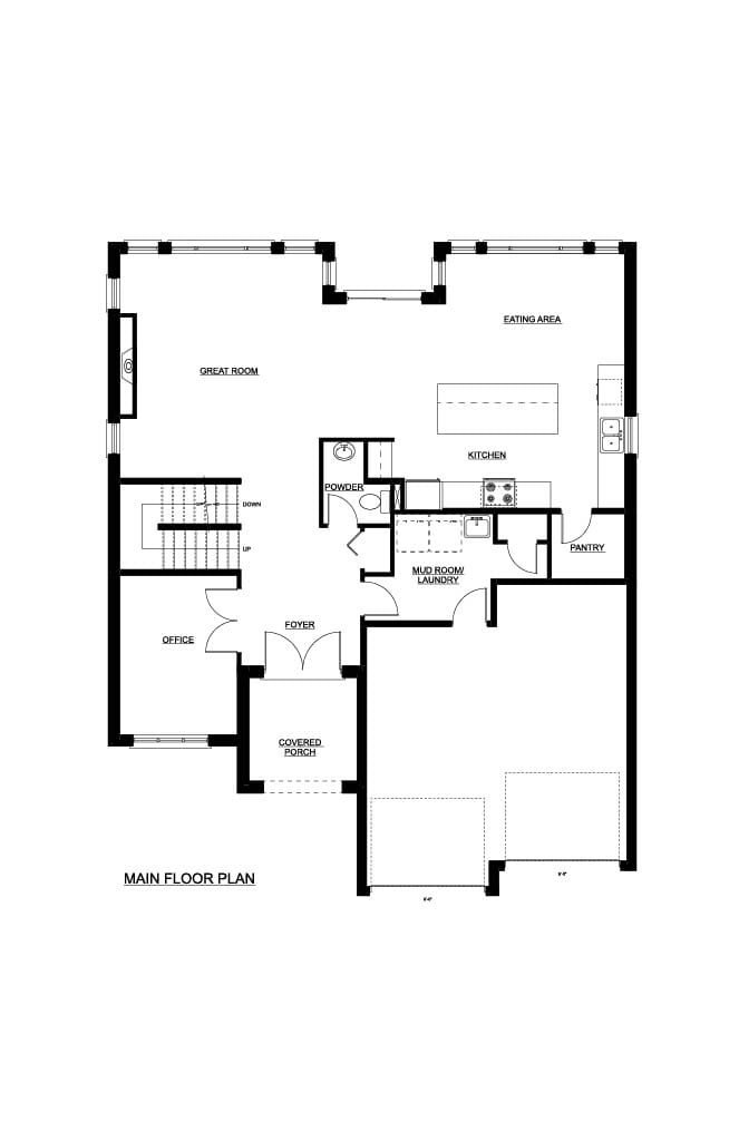 The Waterford — Main Floor plan