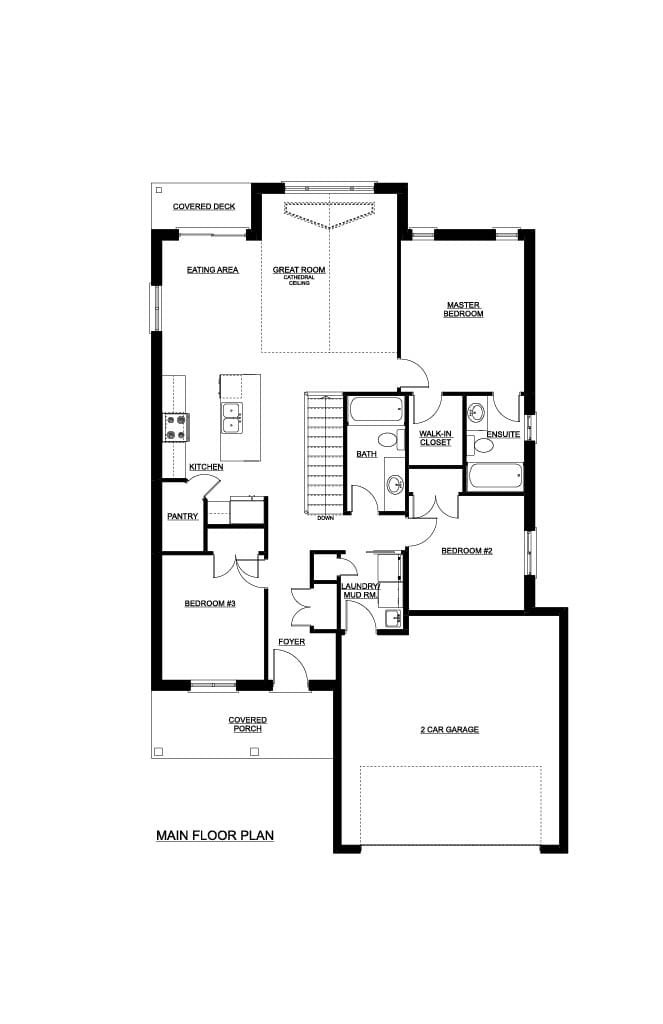 The Willow — Main Floor plan